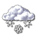 sky: light snow showers